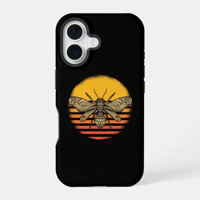 Bee Beekeeper Beekeeping Retro Gift iPhone 16 Case (Back)