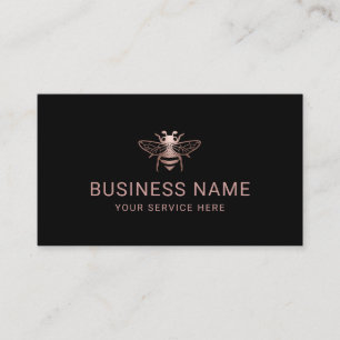 Bee Beekeeper Fresh Honey Apiary Modern Rose Gold Business Card