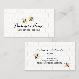 Bee Beekeeper Honey Business Card