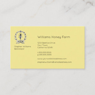 Bee BeeKeeper Honey Farm Queen Bee Business Card