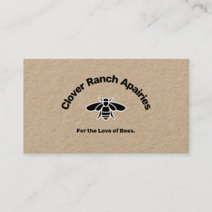Bee Beekeeping Apairy Bumblebee Logo Nature Business Card