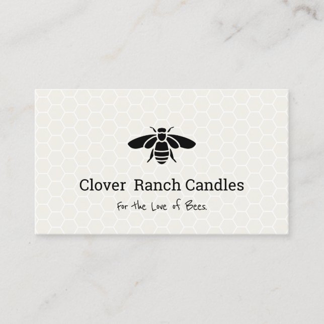 Bee Beekeeping Apairy Honeycomb Business Card (Front)