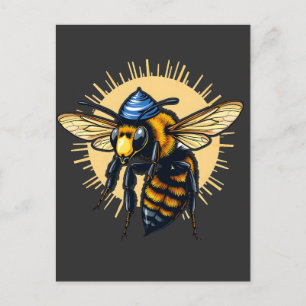 Bee Beekeeping Hanukkah Jewish Kippah  Postcard