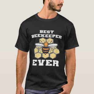 Bee Best Beekeeper Ever Beekeeping Retro Honeycomb T-Shirt