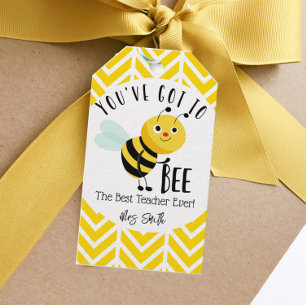 bee best teacher gift tags