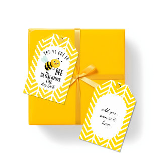 Bee Best Teacher Gift Tags – Bumblebee Chevron
