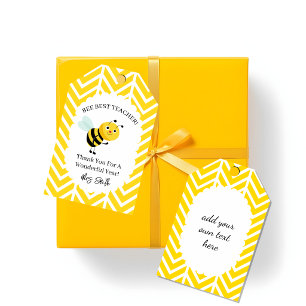 Bee Best Teacher Gift Tags Cute Honey Bee Class