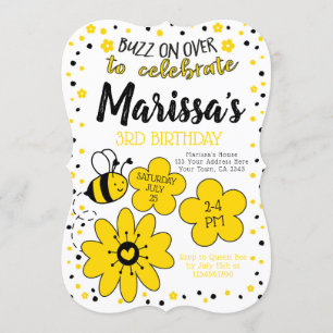 Bee Birthday Invitation