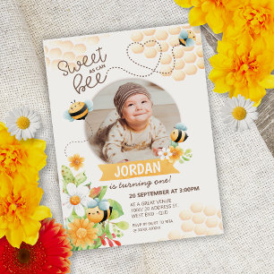 Bee Birthday Invitation