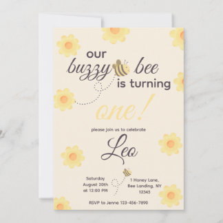 Bee Birthday Invitation