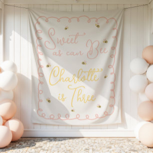 Bee Birthday Invitation - Sweet as Can Bee Tapestry