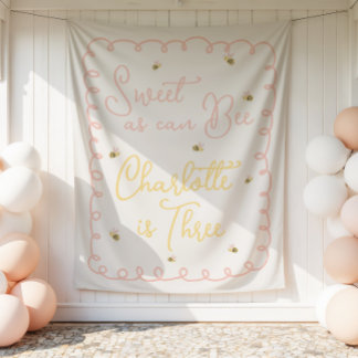 Bee Birthday Invitation - Sweet as Can Bee Tapestry