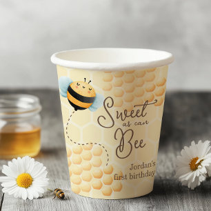 Bee Birthday  Paper Cups