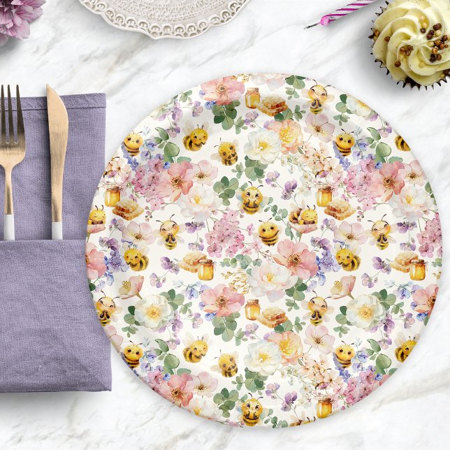 Bee Birthday Paper Plate (Bee Birthday Paper Plates
)