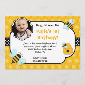 Bee Birthday Party Invitation