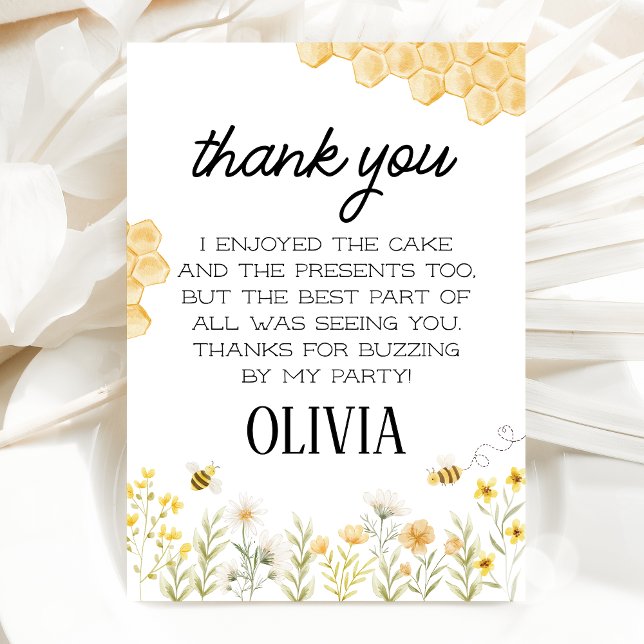 Bee Birthday Thank You Card (Creator Uploaded)