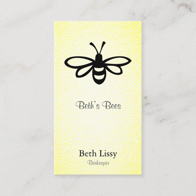Bee [black] business card (Front)