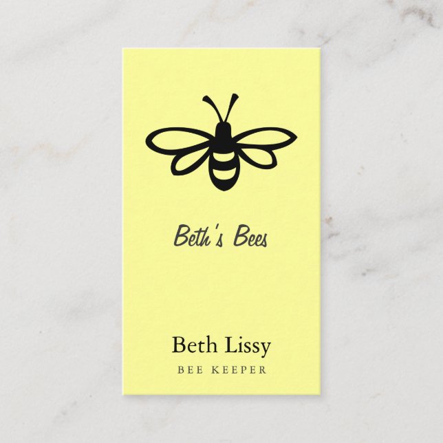 Bee [black] business card (Front)