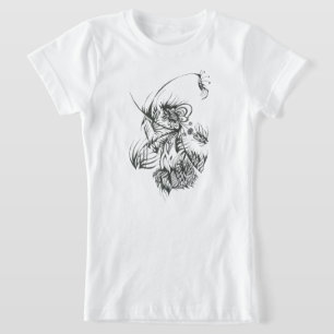 Bee Black White Abstract Tribal Tattoo Art T-Shirt