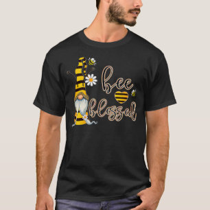 Bee Blessed Garden Gnome Honey Bee Inspirational S T-Shirt