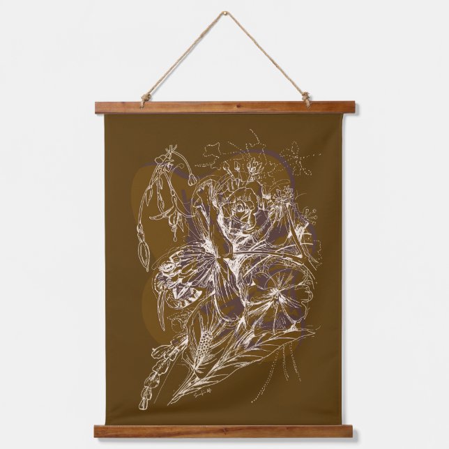 Bee & Blooms Hanging Tapestry (Front)