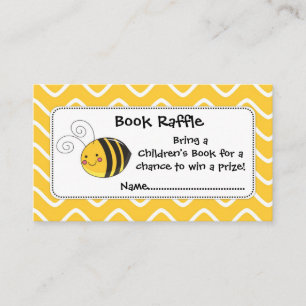 Bee Book Raffle Tickets, Baby Shower Game Enclosure Card