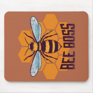 Bee Boss Bee Gifts ,I Love Bee, Beekeeping Gifts Mouse Mat