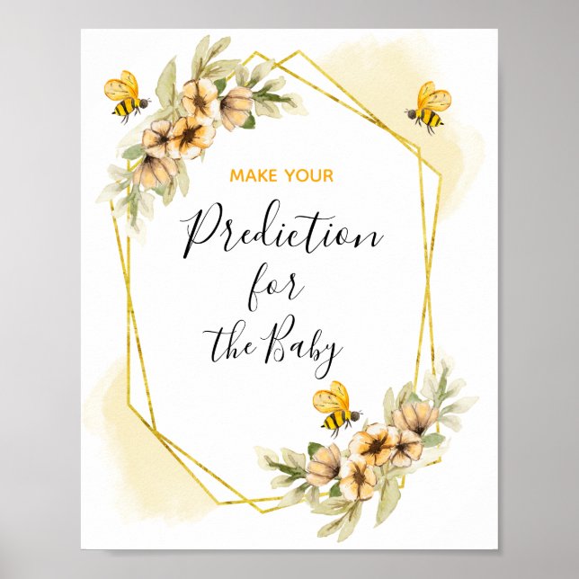Bee Botanical Floral Predictions for baby Poster (Front)