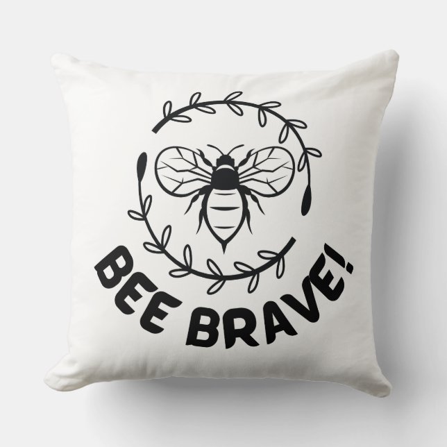 bee brave cushion (Front)