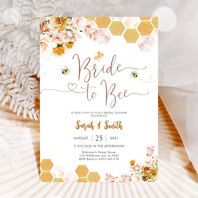 Bee Bridal Shower Invitation (Creator Uploaded)