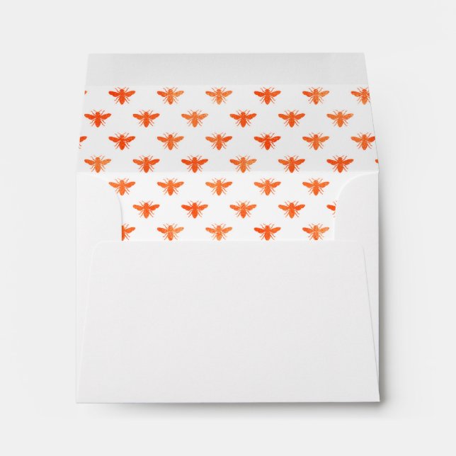 Bee Bridal Shower rose gold honey bees Envelope (Back (Bottom))