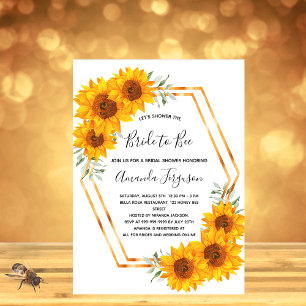 Bee Bridal shower sunflowers honey bees  Invitation