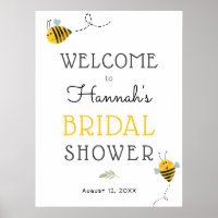 Bee Bridal Shower Welcome Sign