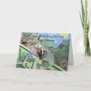 Bee Brother And Wife Wedding Anniversary Card