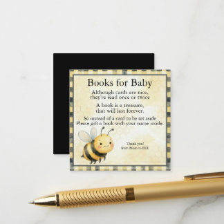 Bee Bug Boy Baby Shower Enclosure Card