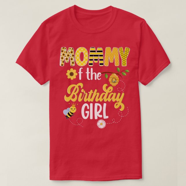 Bee Bumblebee Girl Birthday Hive Sweet 1st Party M T-Shirt (Design Front)