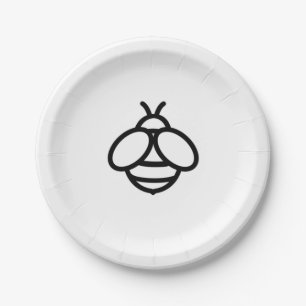 bee bumblebee honeybee paper plate