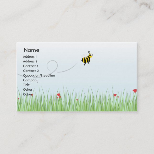 Bee - Business Card (Front)