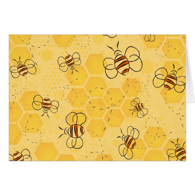 Bee Buzzing Honey Bees Cute  (Front Horizontal)