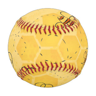 Bee Buzzing Honey Bees Cute Baseball
