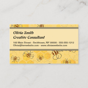 Bee Buzzing Honey Bees Cute  Business Card