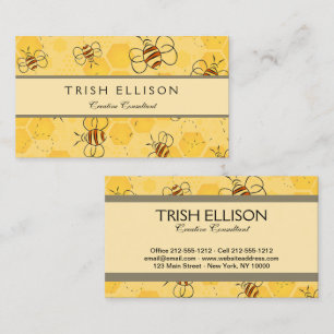 Bee Buzzing Honey Bees Cute  Business Card