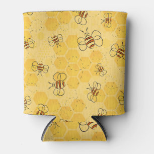 Bee Buzzing Honey Bees Cute  Can Cooler
