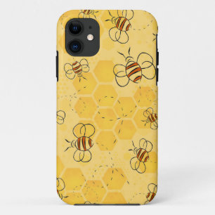 Bee Buzzing Honey Bees Cute  iPhone 11 Case