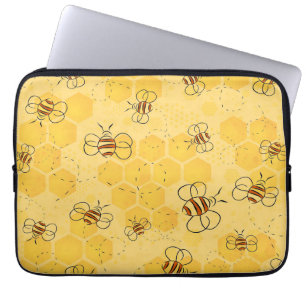 Bee Buzzing Honey Bees Cute  Laptop Sleeve