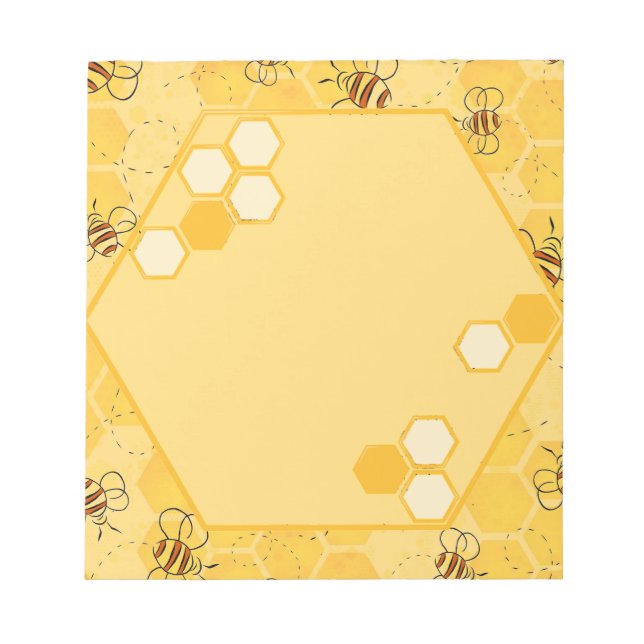 Bee Buzzing Honey Bees Cute  Notepad (Front)