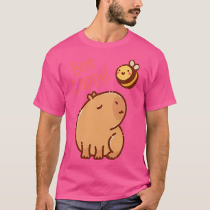 Bee Cappy Bee And Capybara Pun Be Happy T-Shirt