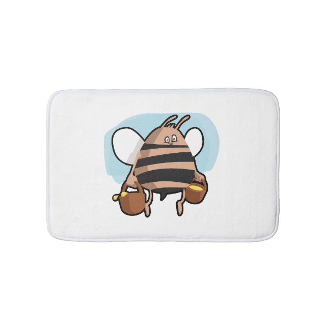 Bee cartoon bath mat (Front)