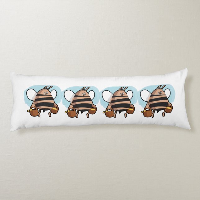 Bee cartoon body cushion (Back)