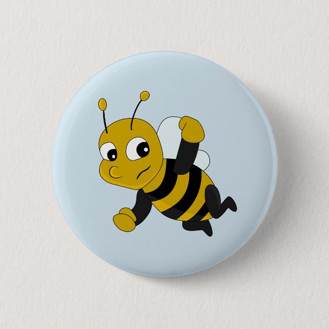 Bee cartoon button (Front)